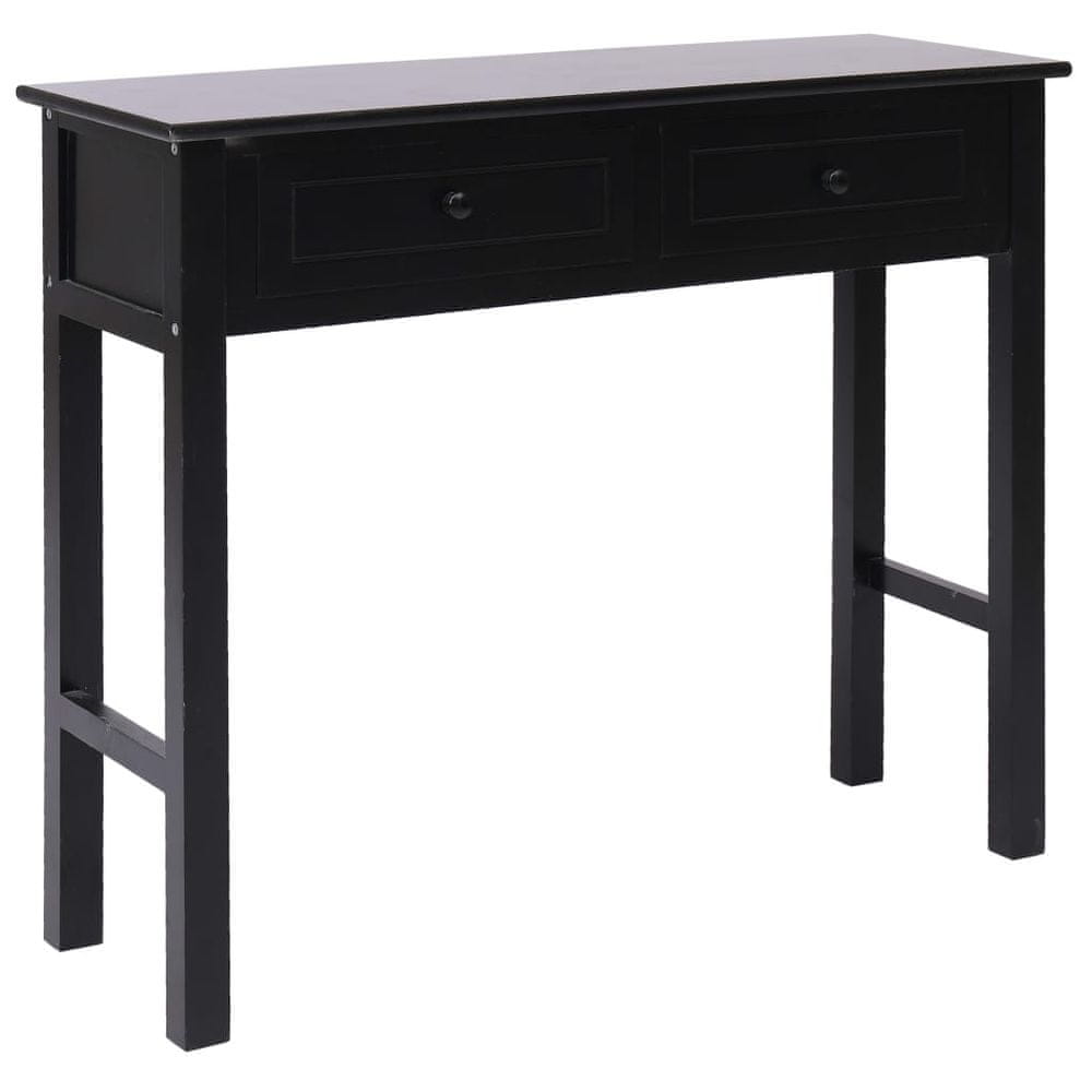 Petromila vidaXL Konzolový stolík čierny 90x30x77 cm drevený